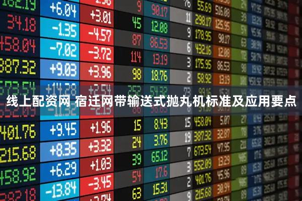 线上配资网 宿迁网带输送式抛丸机标准及应用要点